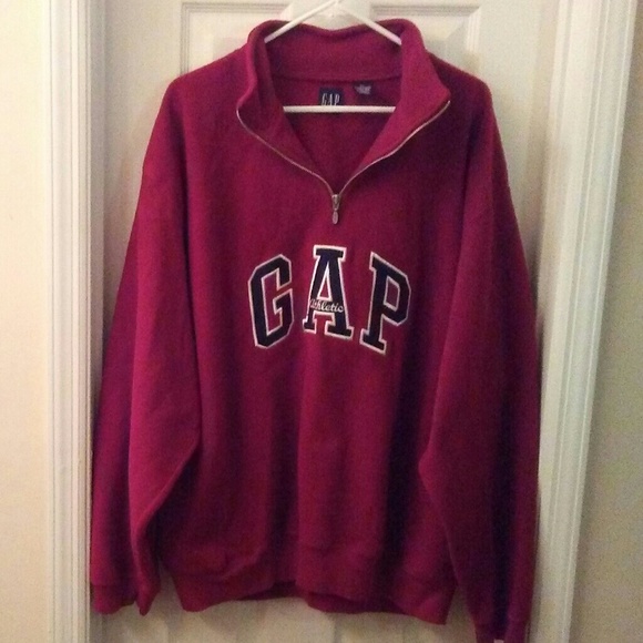 GAP Other - Gap Athletic 1/4 Zip Red Fleece Pullover Sz XLarge